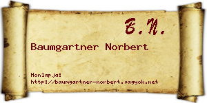 Baumgartner Norbert névjegykártya